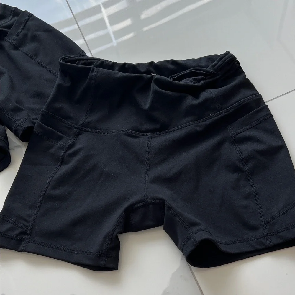 Baleaf Women's Black Athletic Shorts - Picture 2 of 3